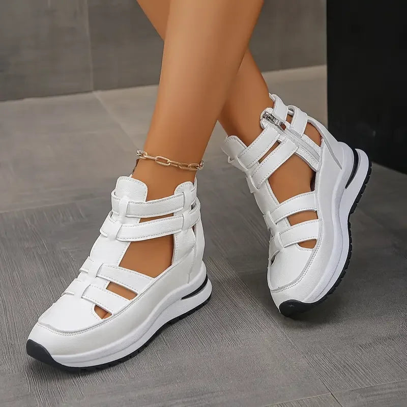Souad - Stylish Lightweight Wedge Sandal With Side Zipper