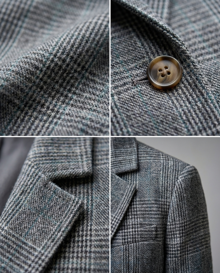 Eshania - Elegant Checked Jacket
