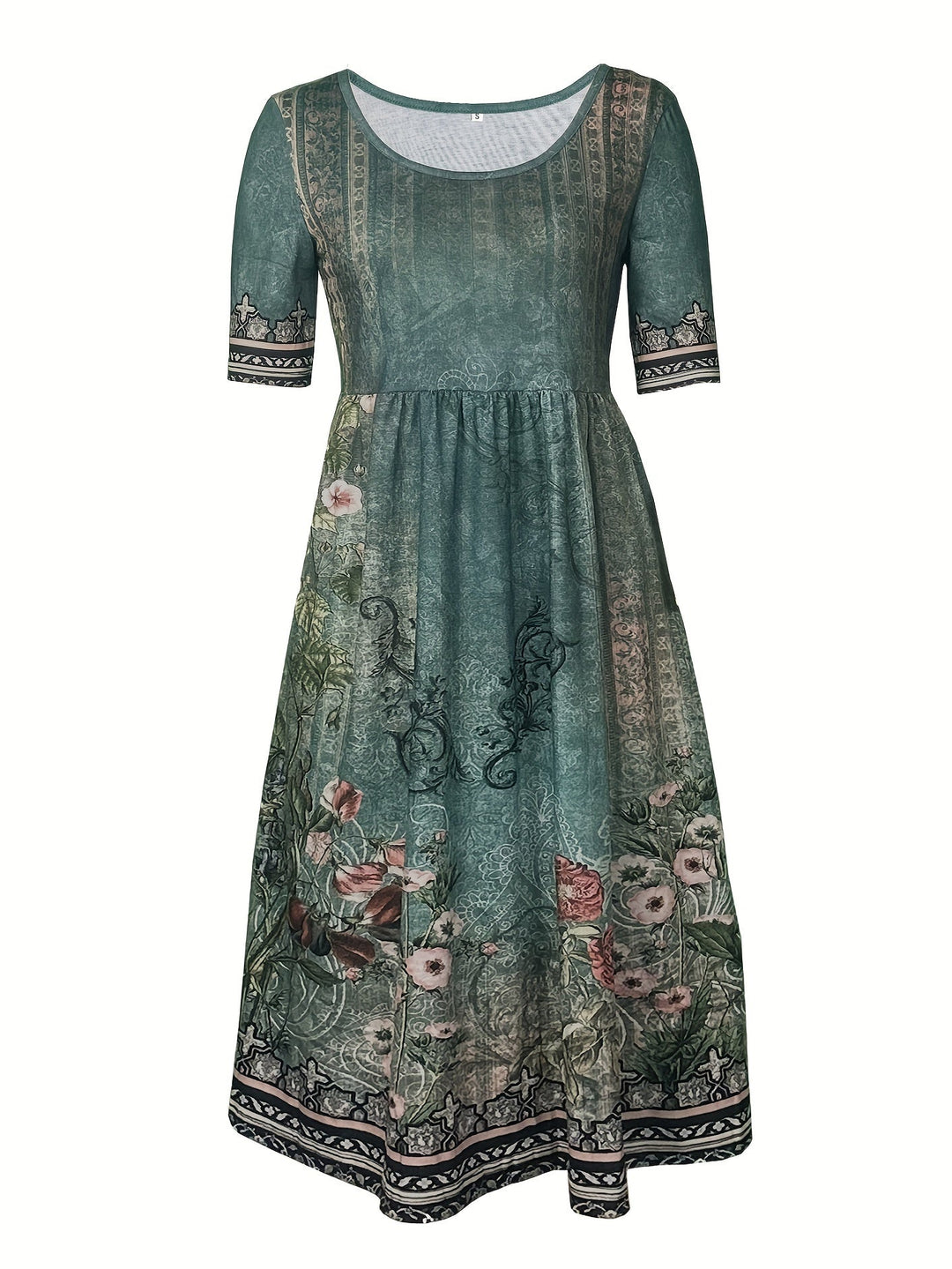 Jeeni - Short Sleeve Floral Printted Dress