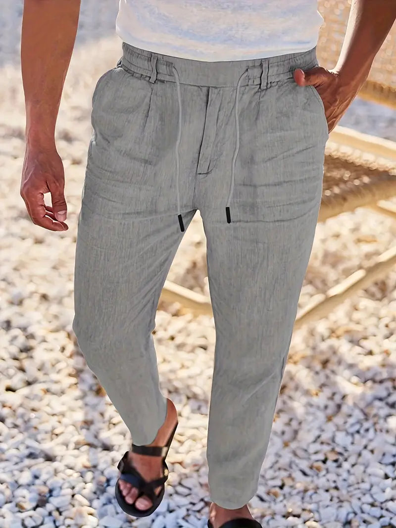 Nichols - Linen Loose Fit Drawstring Pant