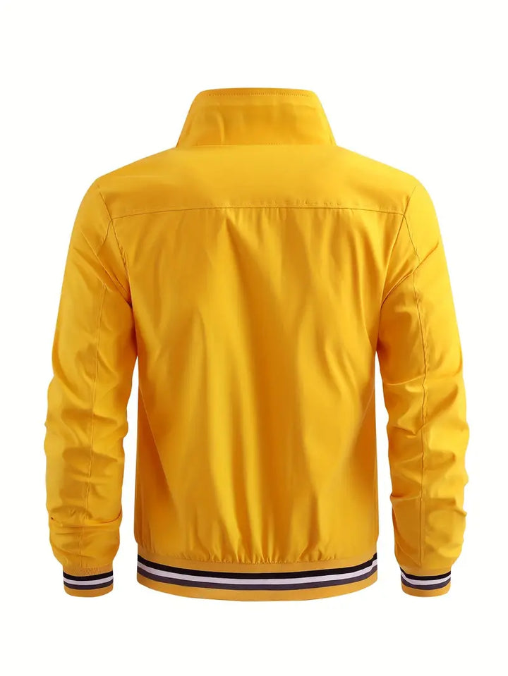 Stanton - Casual Stand Collar Zip Up Jacket