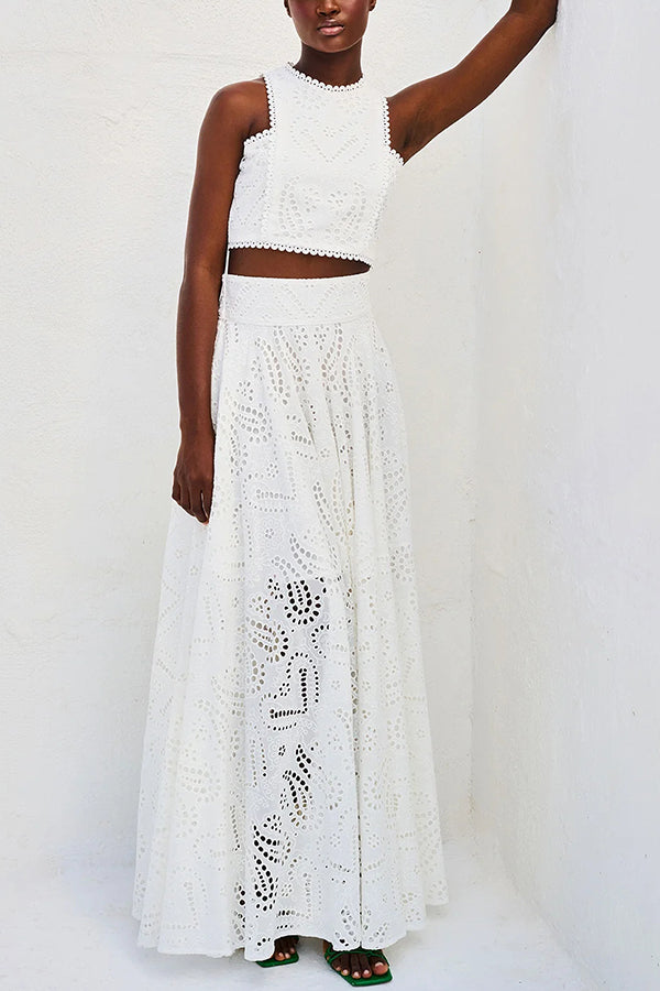 Rosanna - Sleeveless Two-Piece Lace Set