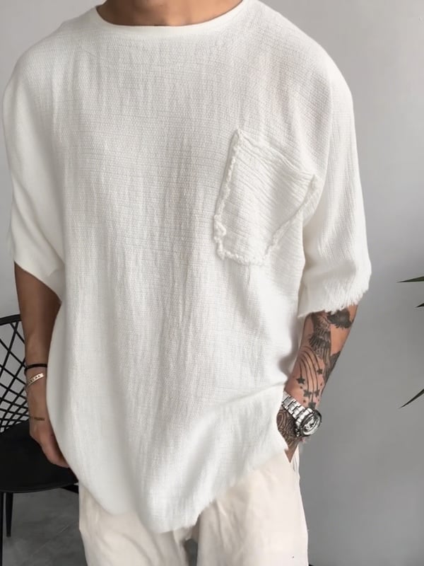 Davis - Short Sleeved Linen T-shirt