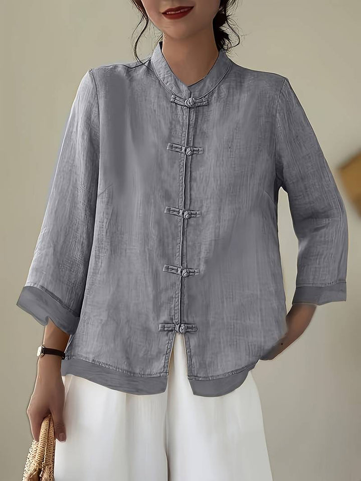 Sigal - Vintage Loose Fitting Shirt With Patchwork Design