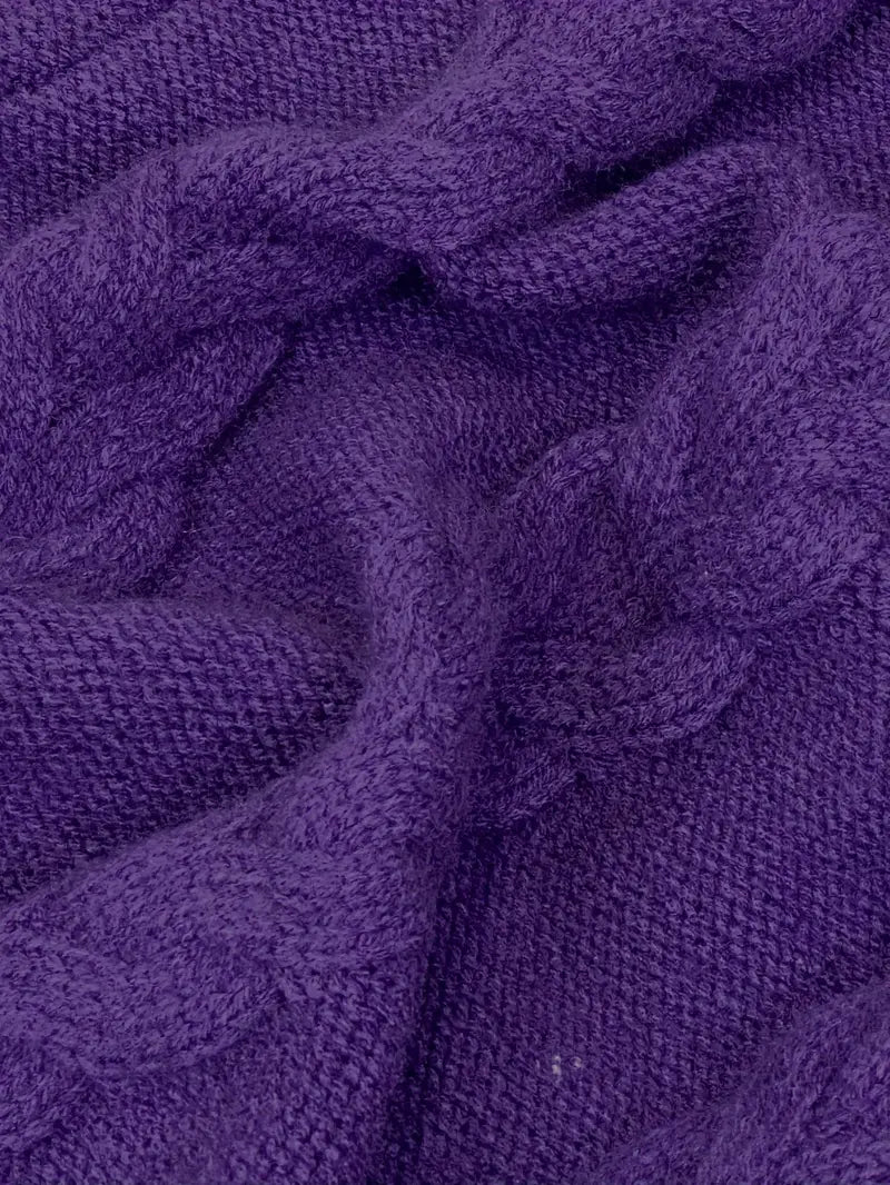Narda - Chunky Cable Knitted Turtleneck Dress