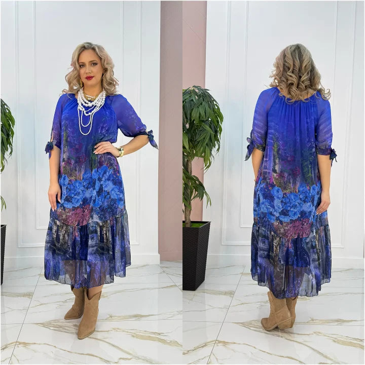 Akarsha - Elegant Short Sleeve Dress
