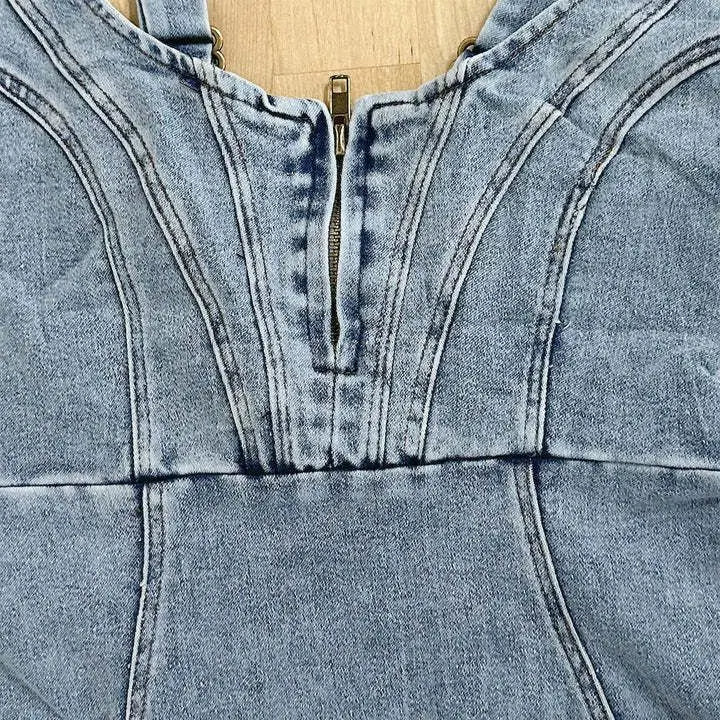 Janae - Denim Dress with Adjustable Straps