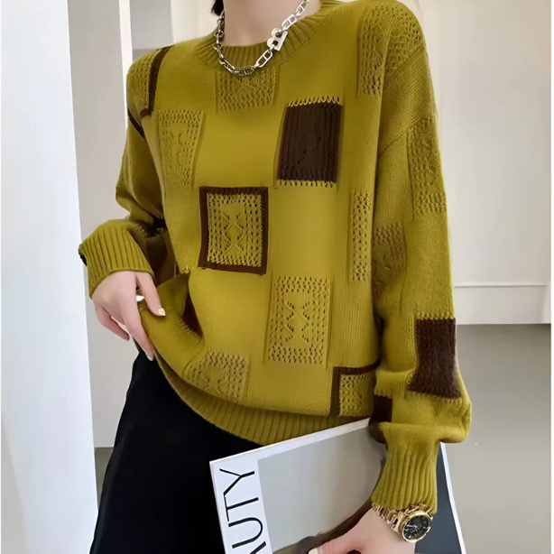 Raschele - Geometric Patchwork Knitted Sweater