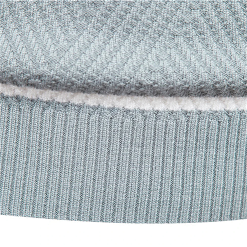 Fawzi - Warm Long Sleeve Patchwork Sweaters