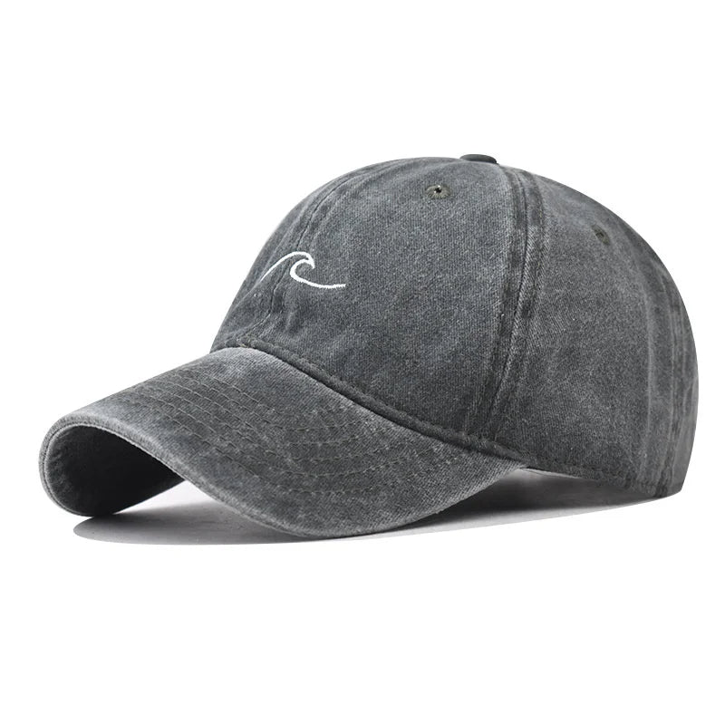 Erkan - Wave Ripple Embroidery Cap