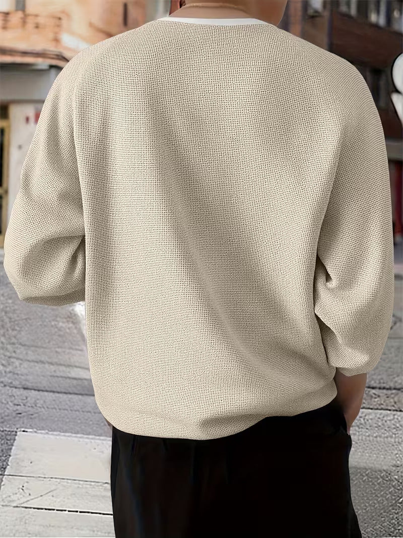 Stjepan - Long Sleeve Top With White Fabric Collar