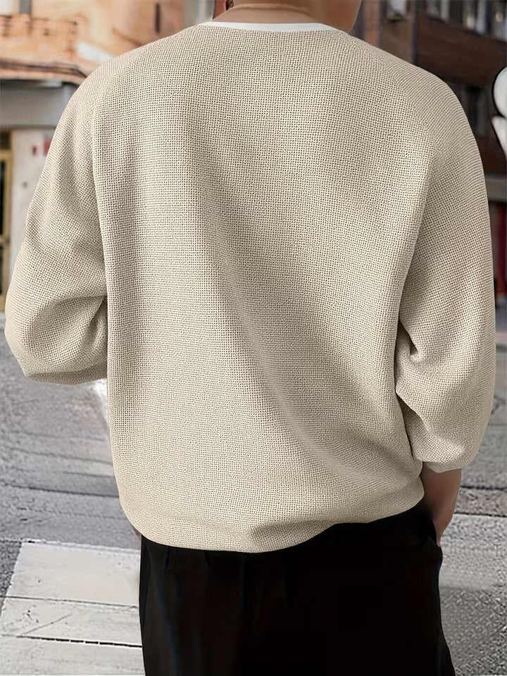 Stjepan - Long Sleeve Top With White Fabric Collar
