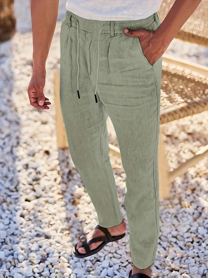 Nichols - Linen Loose Fit Drawstring Pant