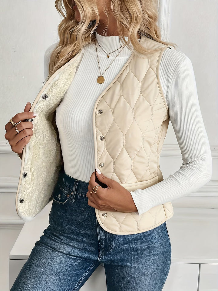 Seraora - Sleeveless Vest With Pockets