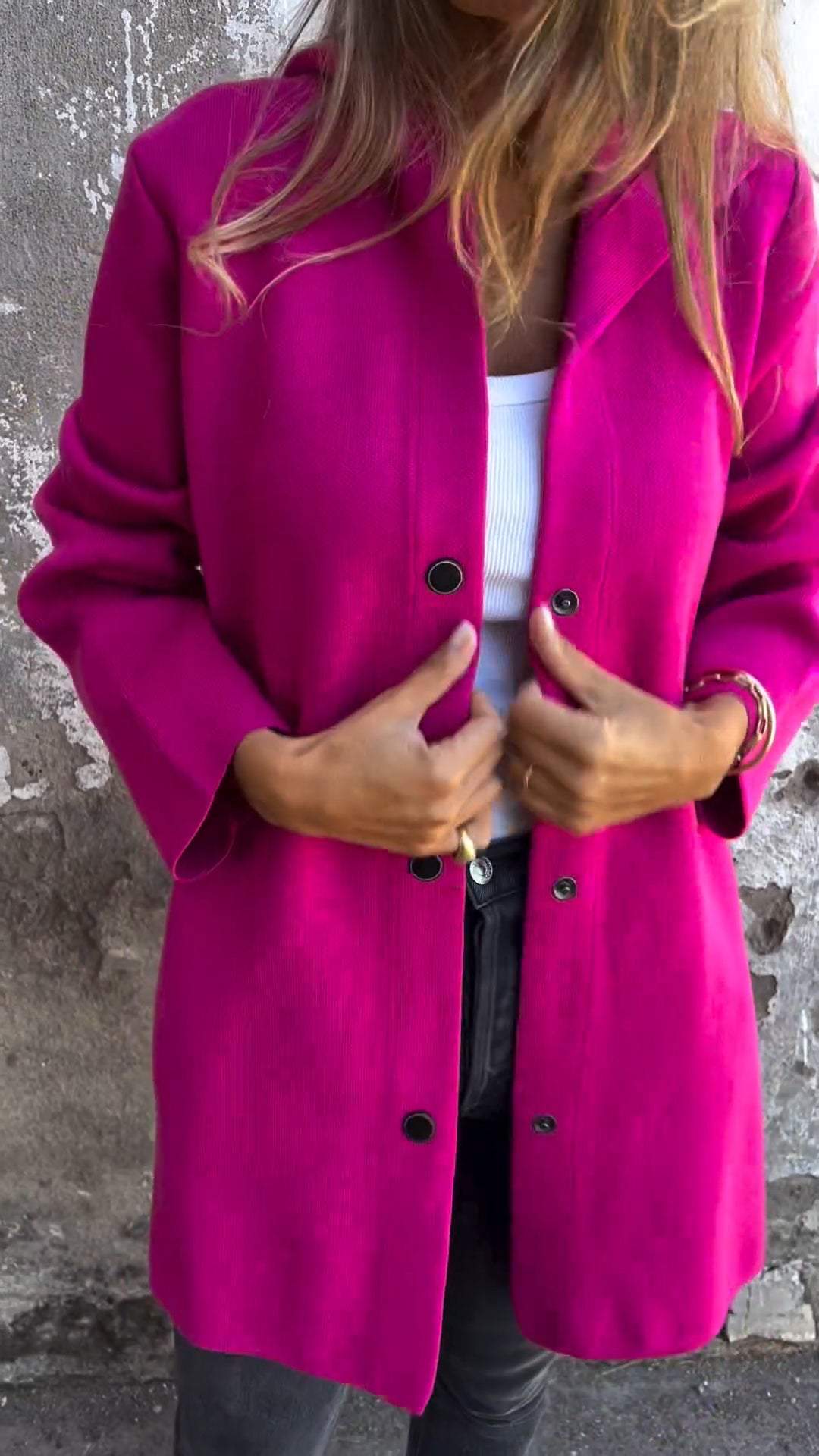 Isolde - Button-Front Cardigan with Hood