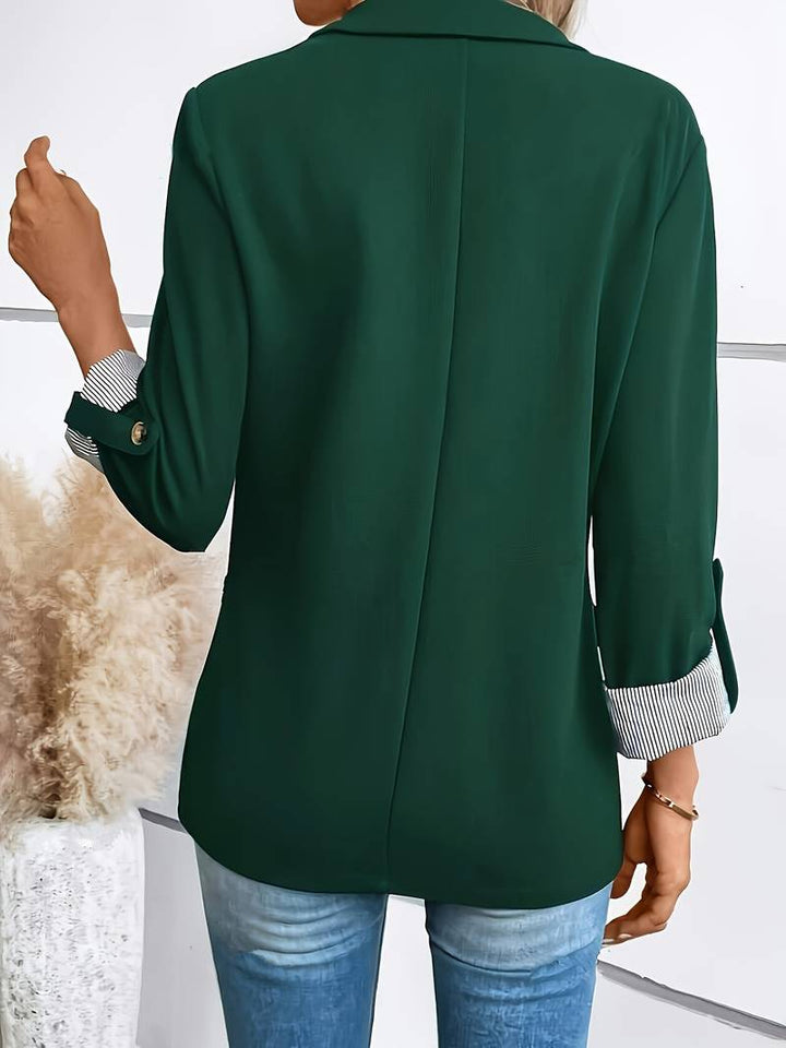 Galiah - Elegant Double Breasted Blazer With Lapel Collar