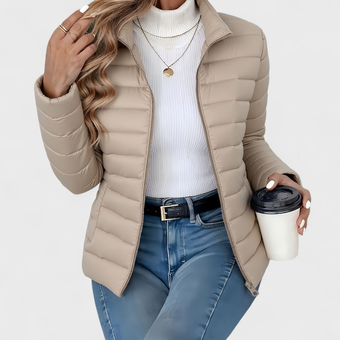 Simone - Elegant Long Jacket With Collar