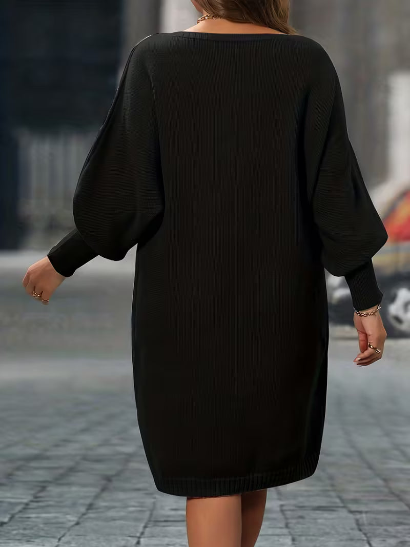 Enkeleida - Rhombus Geometric Pattern Winter Dress