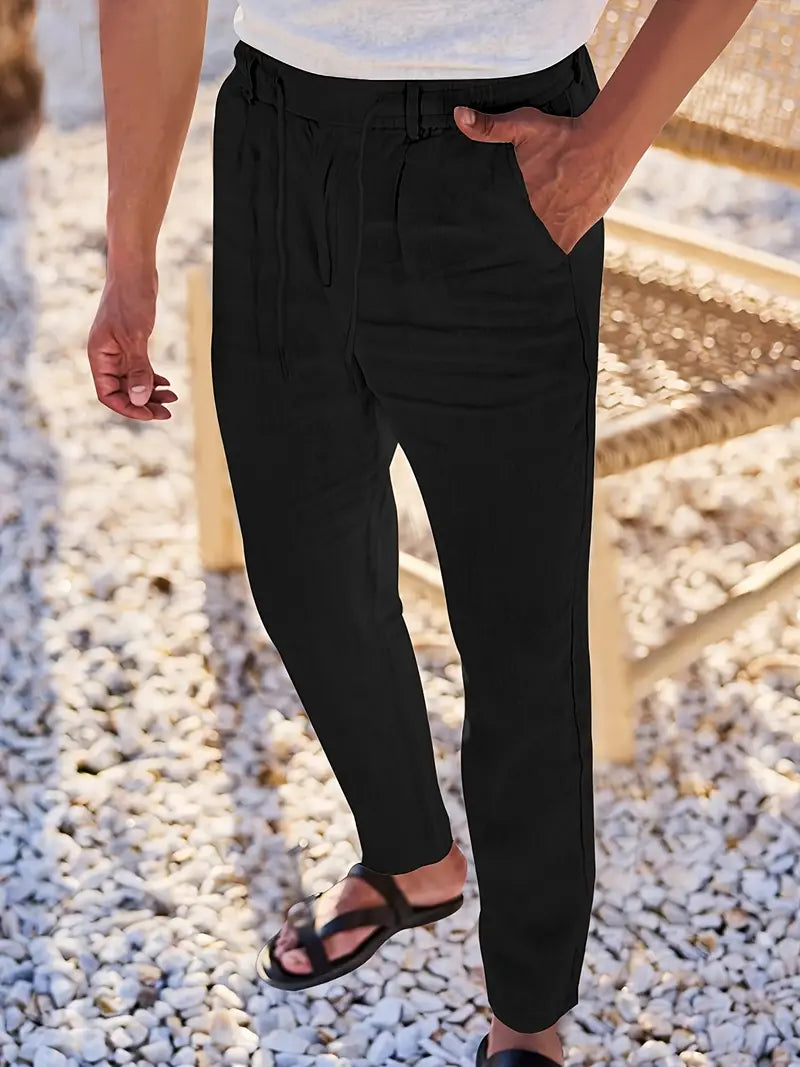 Nichols - Linen Loose Fit Drawstring Pant