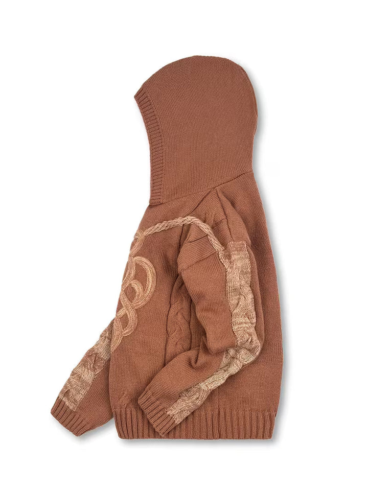 Cypriana - Elegant Knitted Sweater With Hood