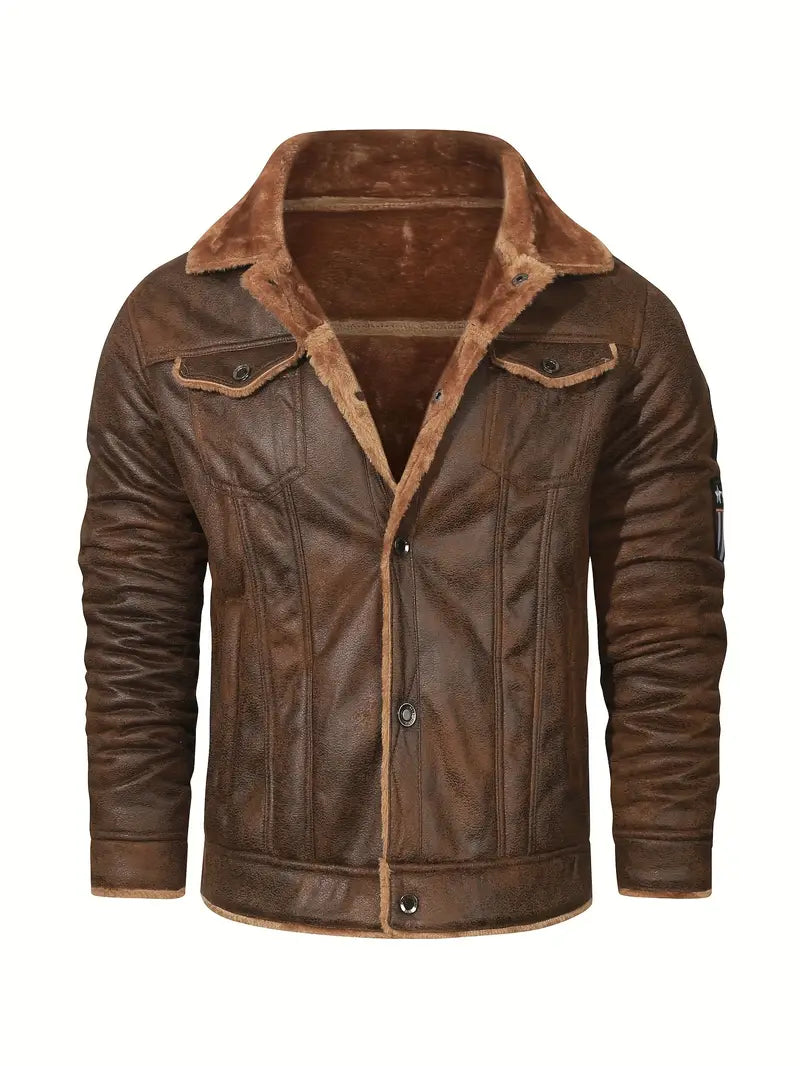 Frederik - Casual Polyester Jacket with Faux Lining
