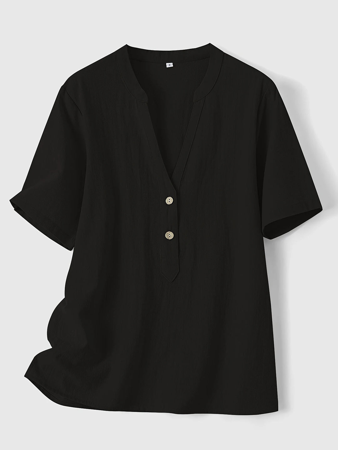 Nerida - Fashionable V-neck And Short Sleeve Blouse