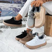 Rishyline - Sneakers With Lace-Up Closure and Fuzzy Lining