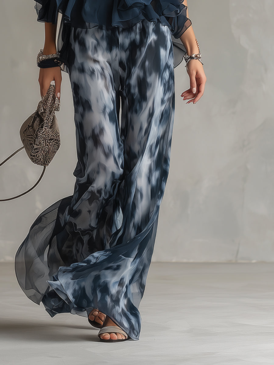 Shylla - Elegant Chiffon Two-Piece Set