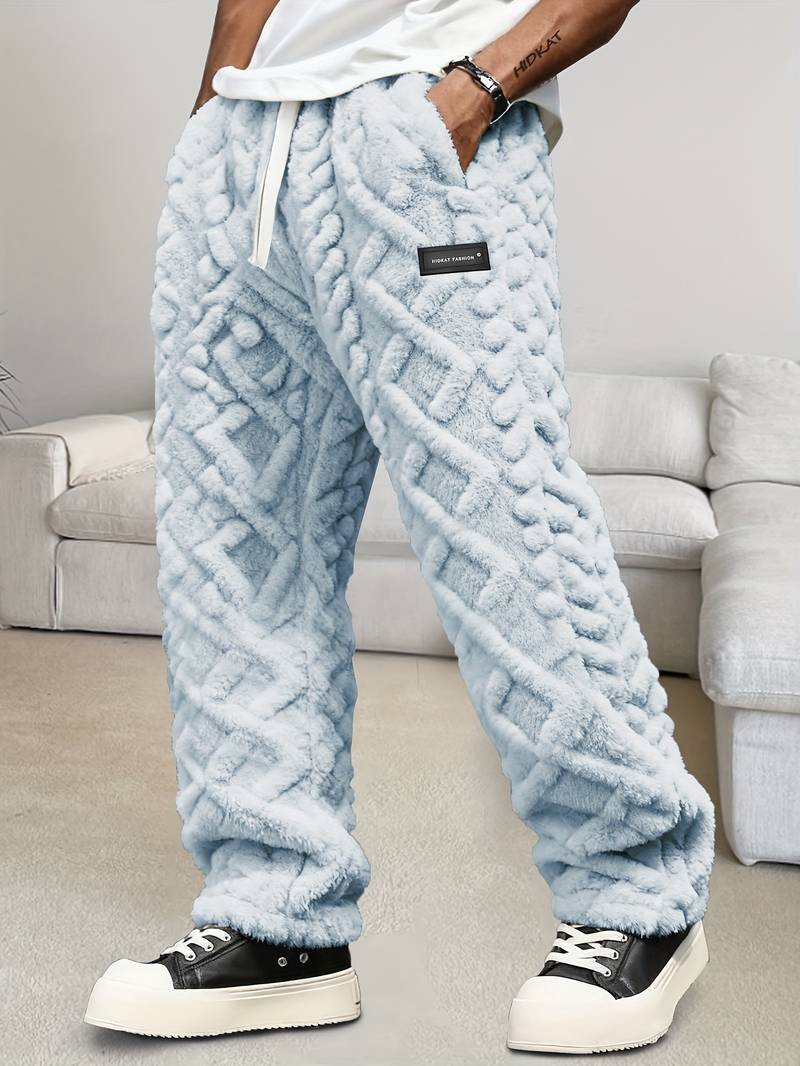 Zecharia - Geometric Patterned Pant With Elastic Waist