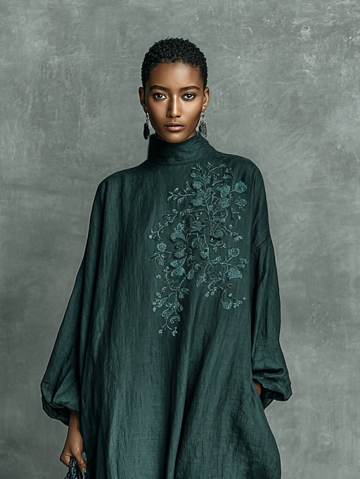 Mirra - Loose-Fitting Maxi Dress With Long Sleeves