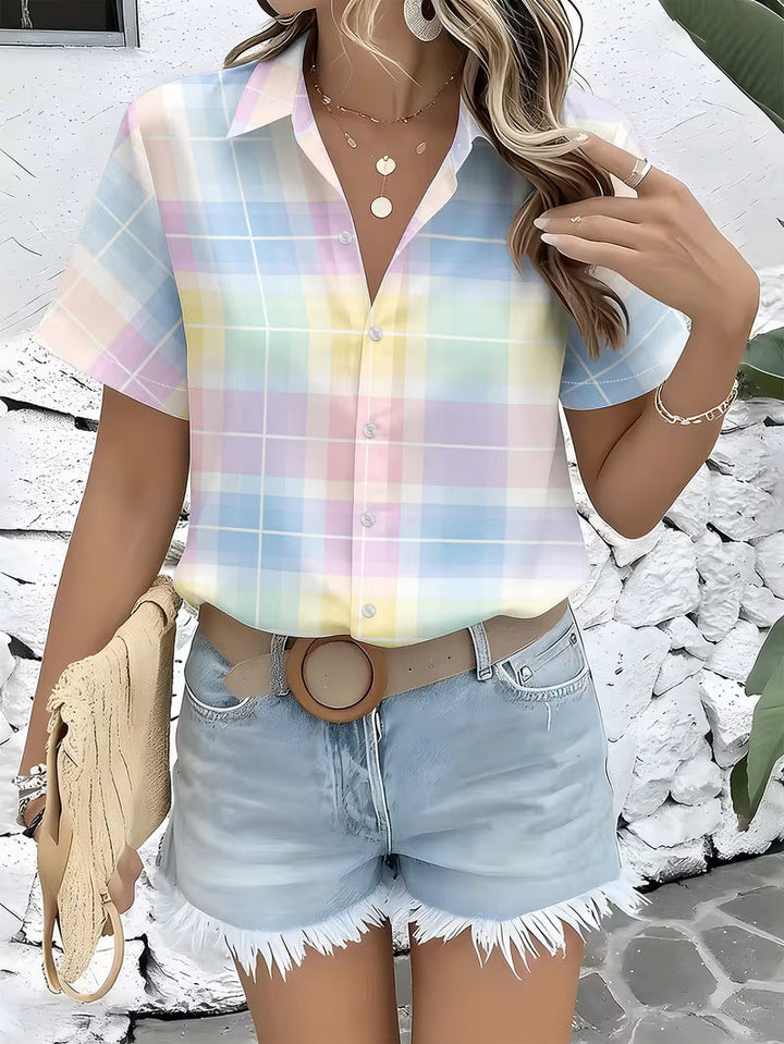 Harrell - Short-Sleeve Plaid Print Shirt