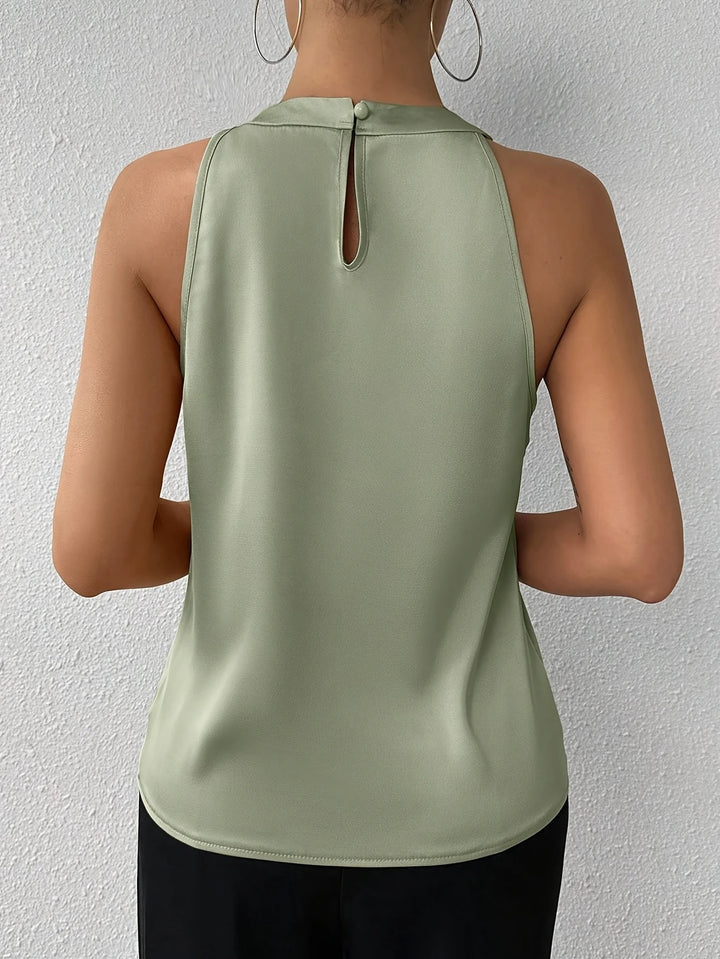 Cerys - Elegant Sleeveless Polyester Blouse