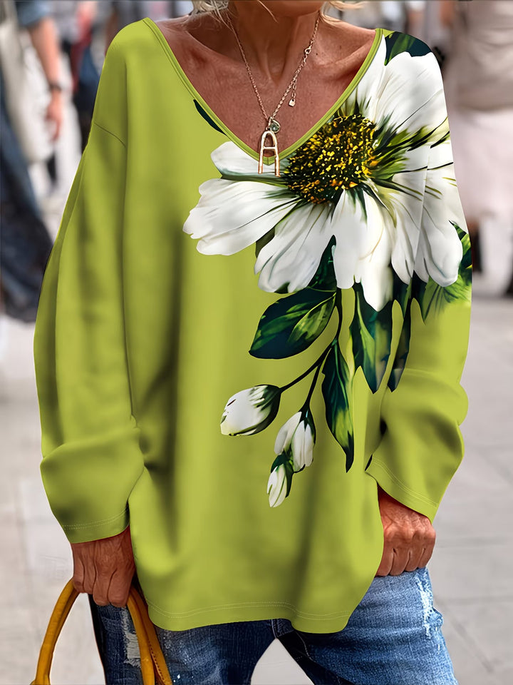 Daphna - Oversized Floral Print T-Shirt