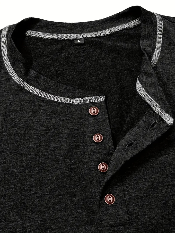 Orazio - Short Sleeve T Shirt With Button