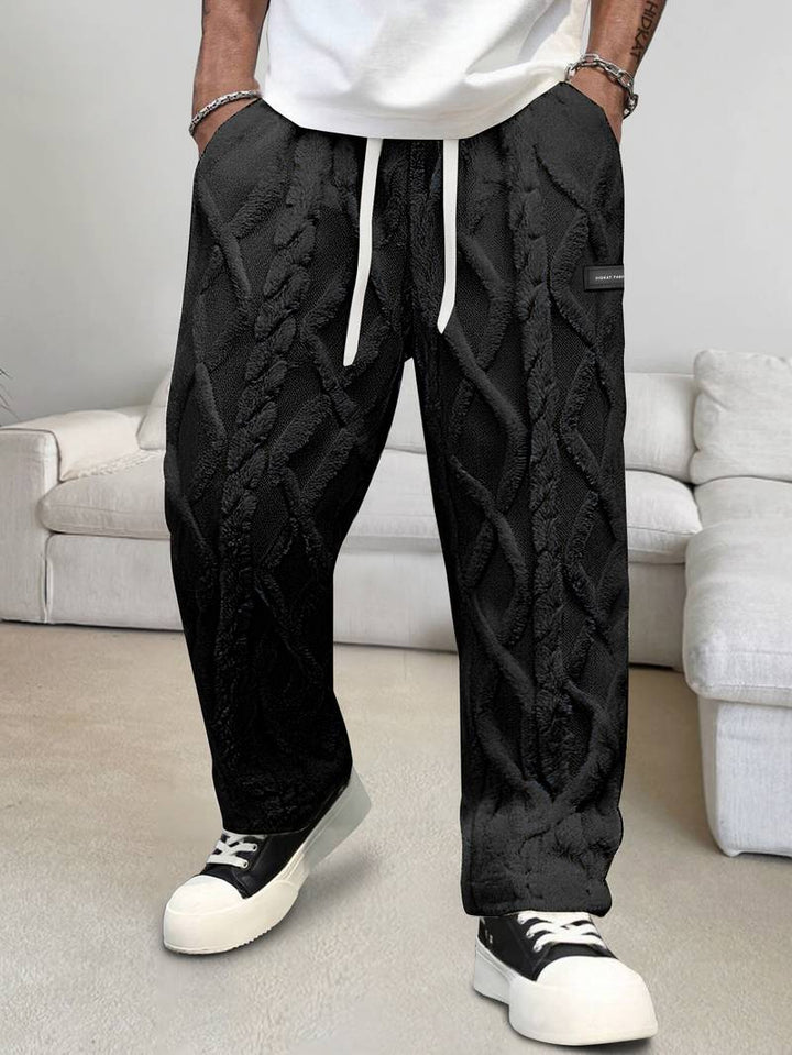 Zecharia - Geometric Patterned Pant With Elastic Waist