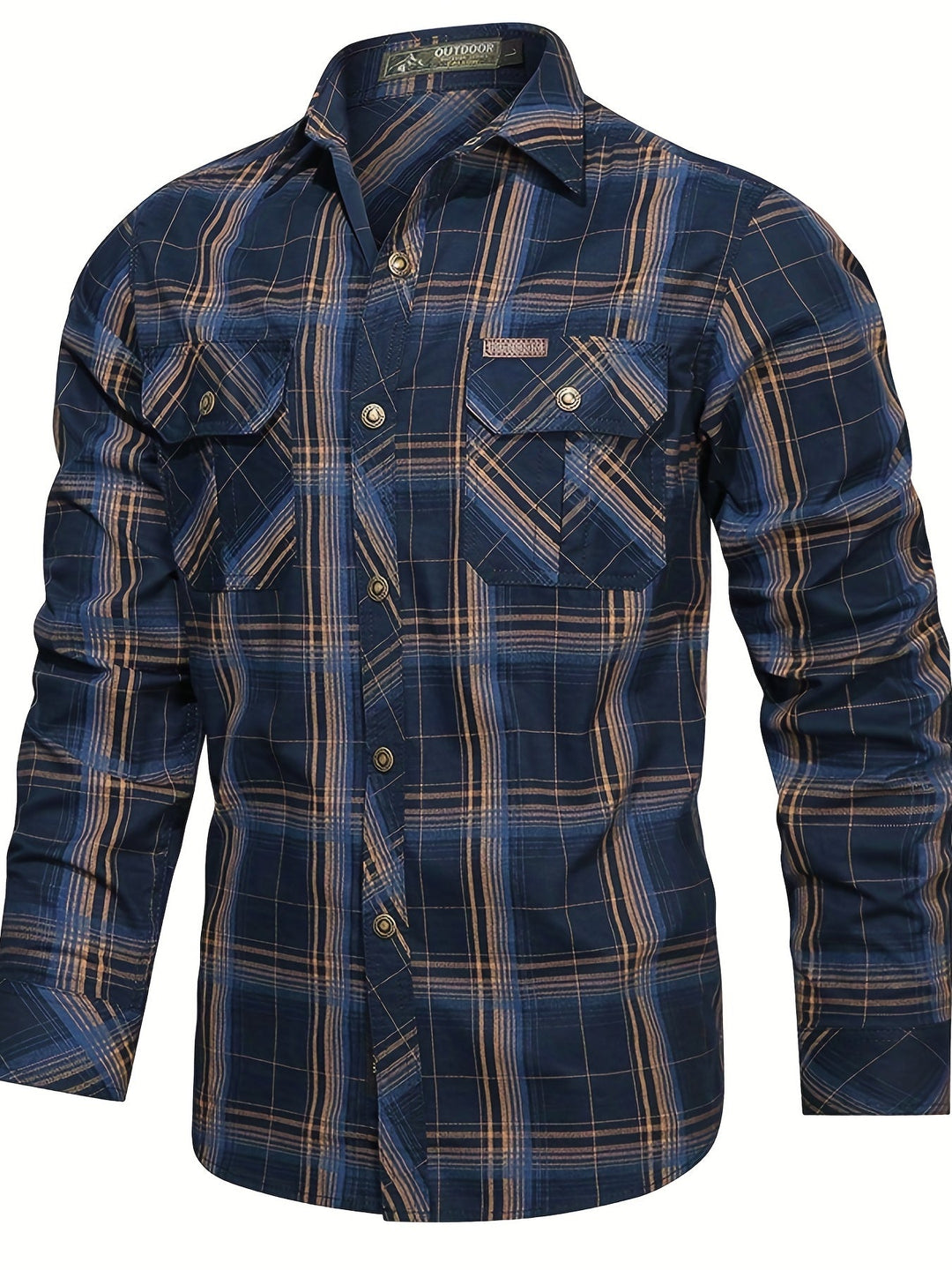 Phineas - Plaid Long Sleeve Shirt with Multi Pockets