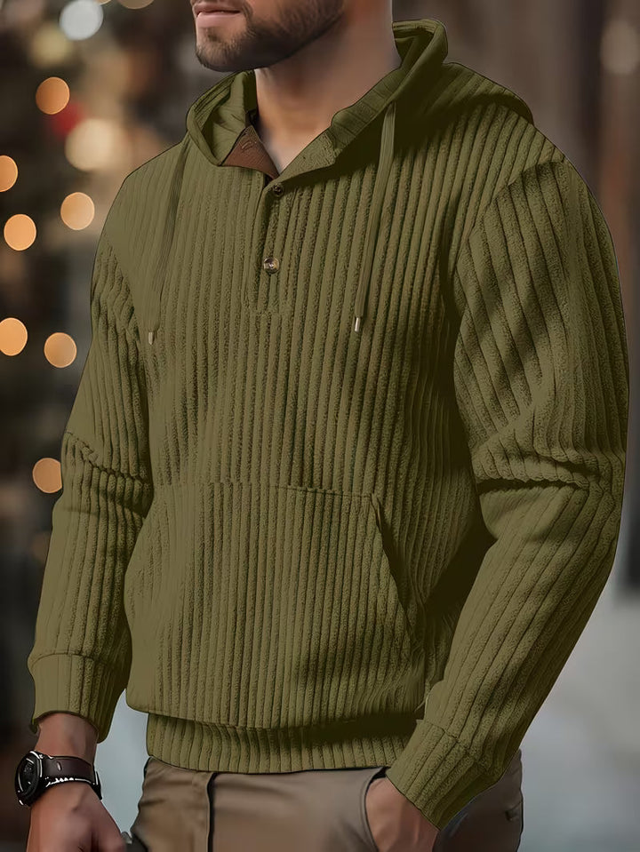 Colman - Elegant Textured Hooded Sweatshirt
