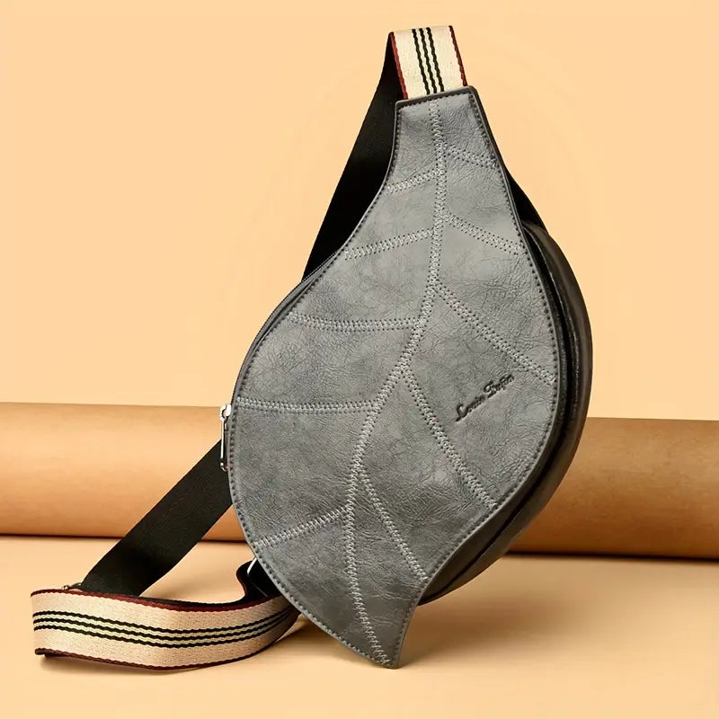 Carmela -Leather Crossbody Sling Bag with Adjustable Strap and Buckle