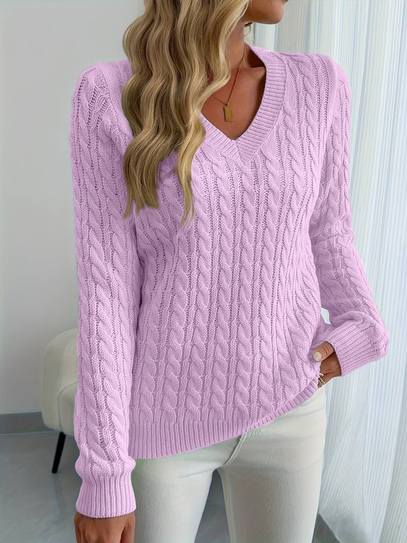 Sivanit - Long Sleeve Ribbed Sweater