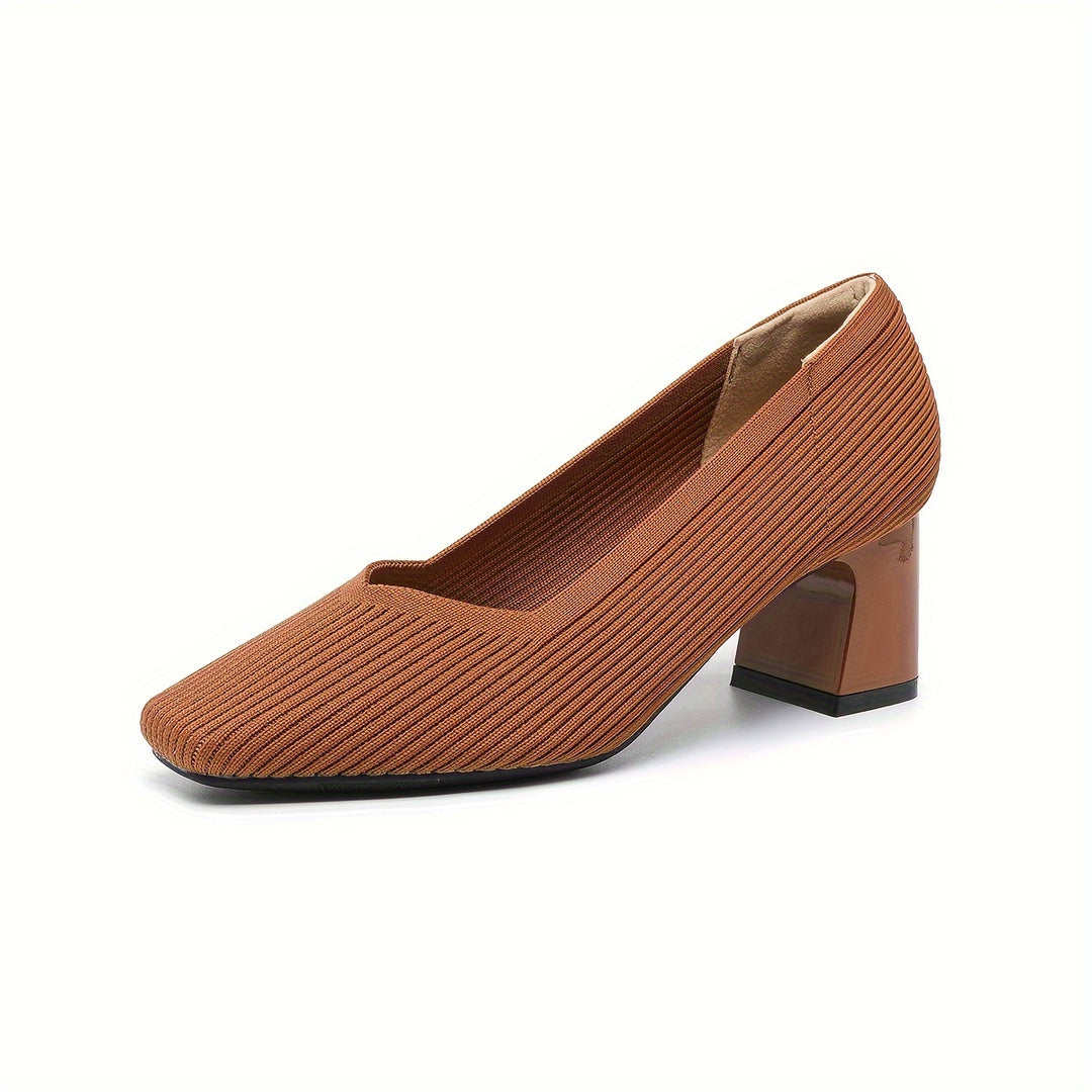 Joleen - Stylish Chunky Heel Pumps