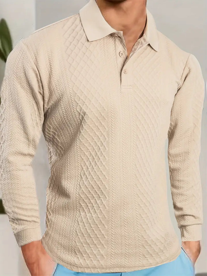Benoit - Lior Textured T-shirt With Jacquard Collar