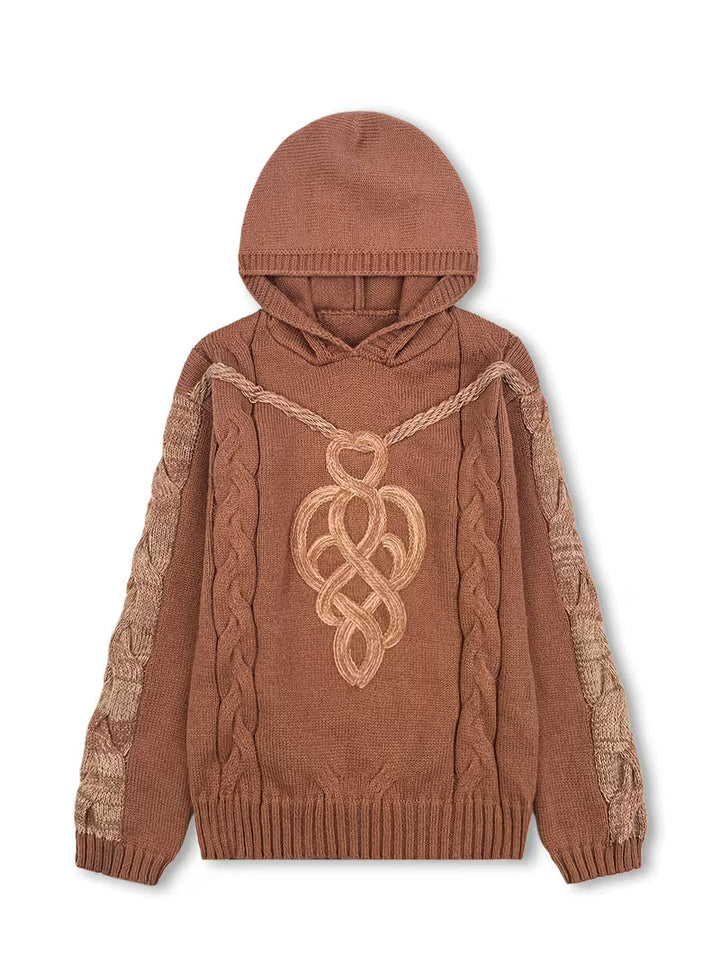 Cypriana - Elegant Knitted Sweater With Hood