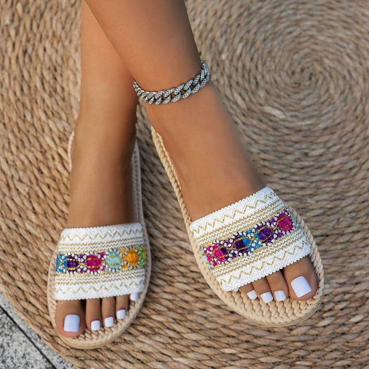 Shantica - Slip-on Flat Sandals With Thick Soles