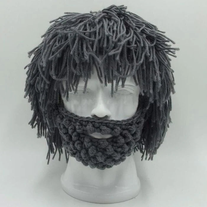 Grantley - Punk Style Beanie with Attached Straight Hair Wig