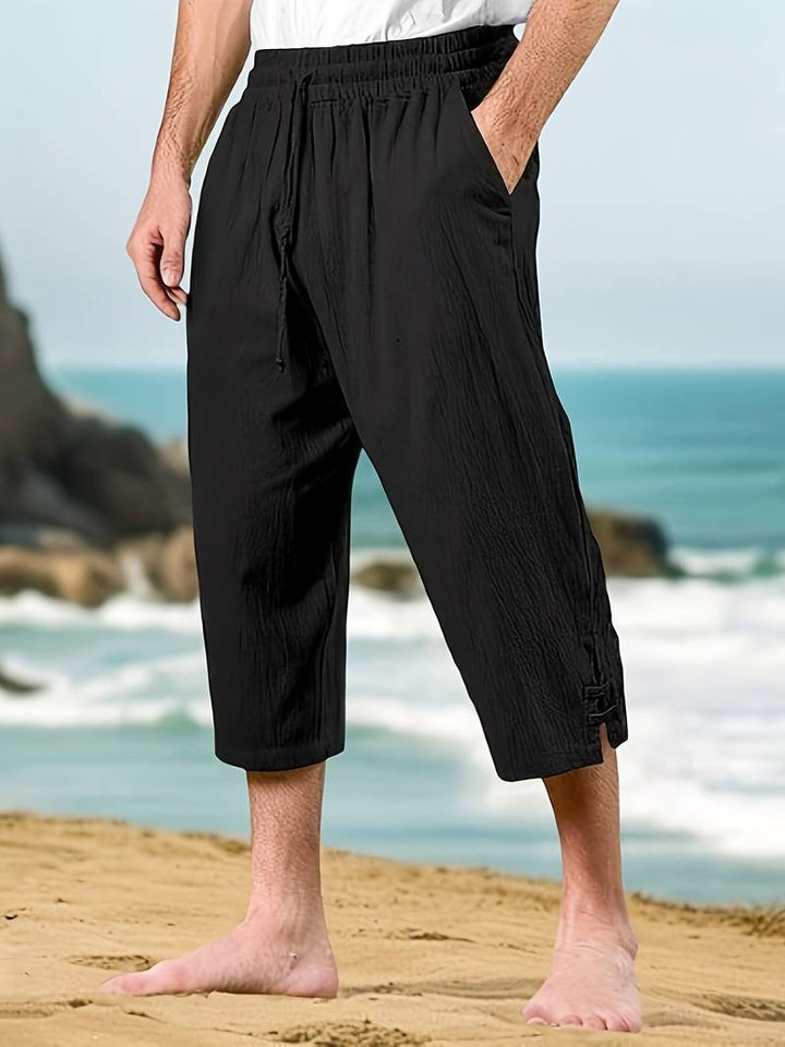 Eksteen - Casual Linen Pants With Multi-Pocket