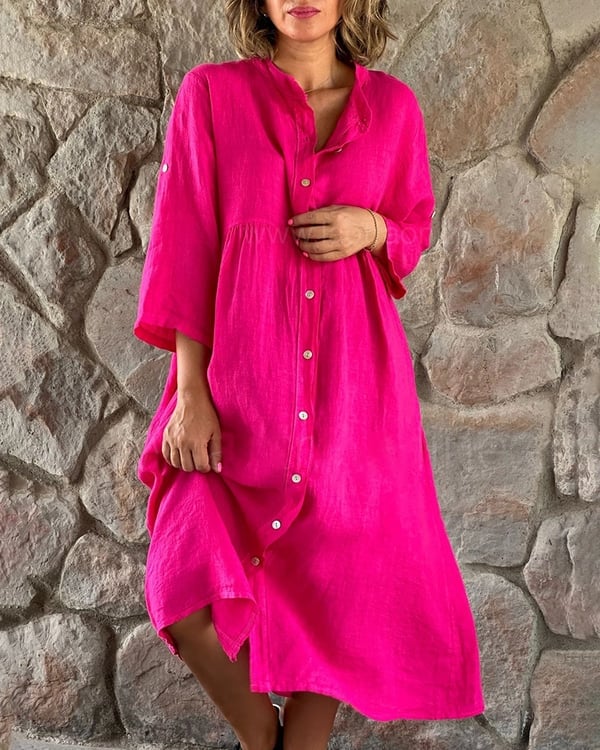 Nikita - Cotton And Linen Loose Shirt Dress