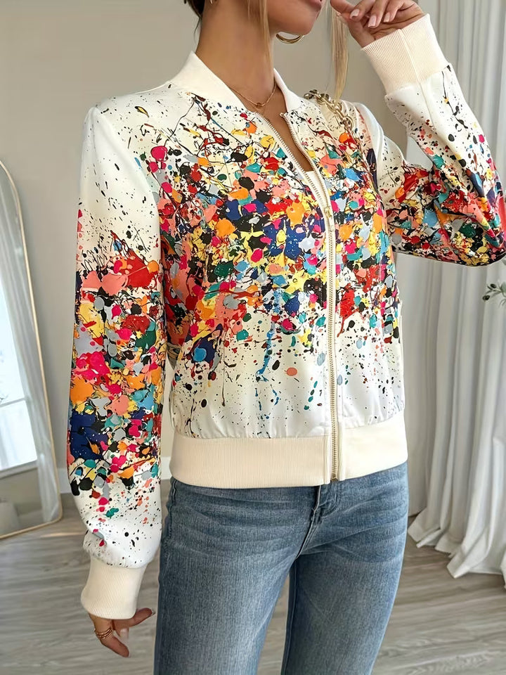 Deloova - Vibrant Tie-Dye Print Jacket