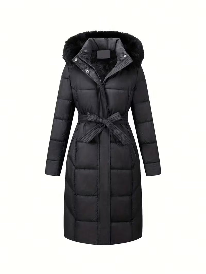 Orianette - Hooded Puffer Jacket With Belt