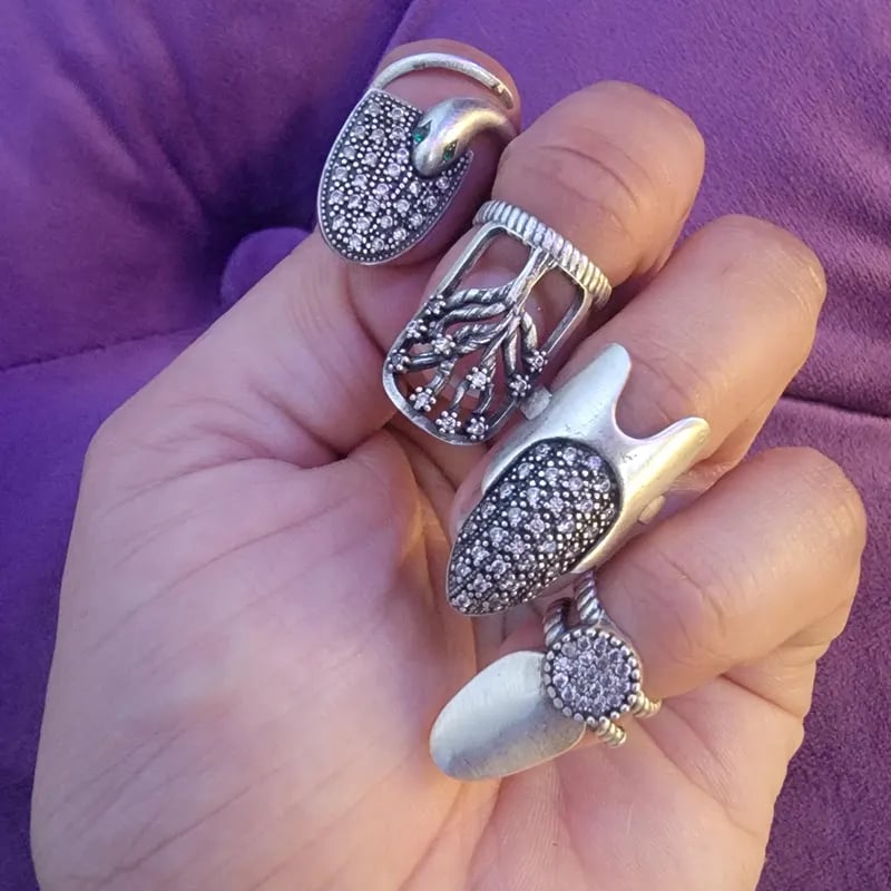 Marinan - Boho Adjustable Nail Ring Set-4 pcs