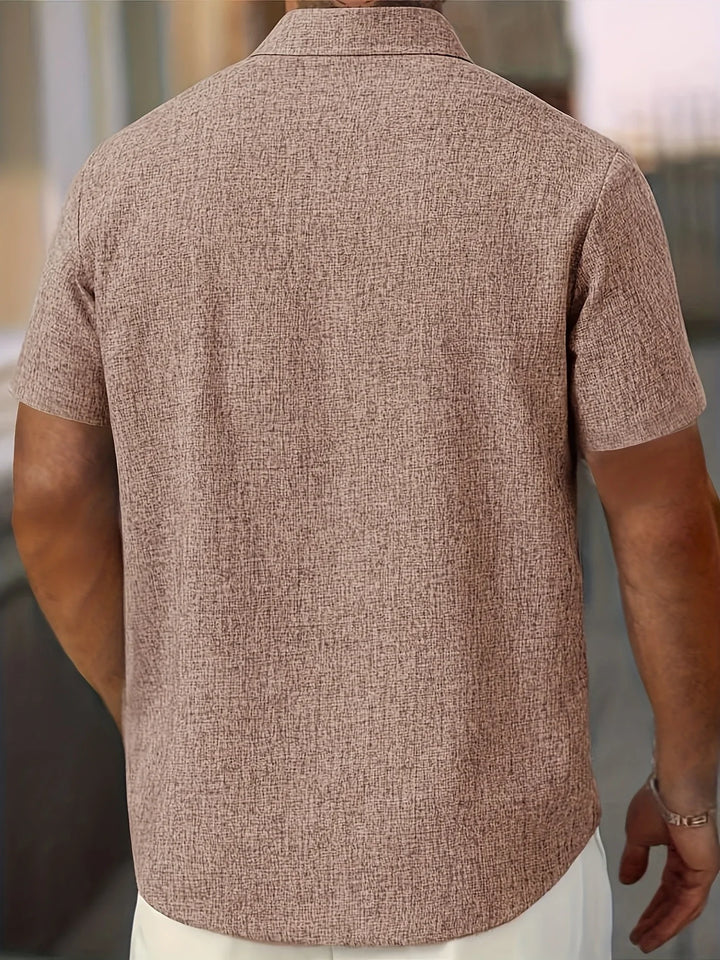 Dwight - Lightweight Linen Blend Short Sleeve Shirt
